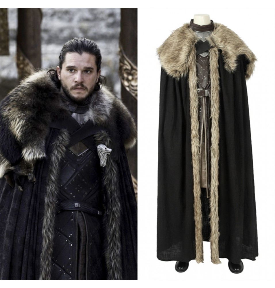 Game of Thrones 8 Jon Snow Cosplay Costume Deluxe