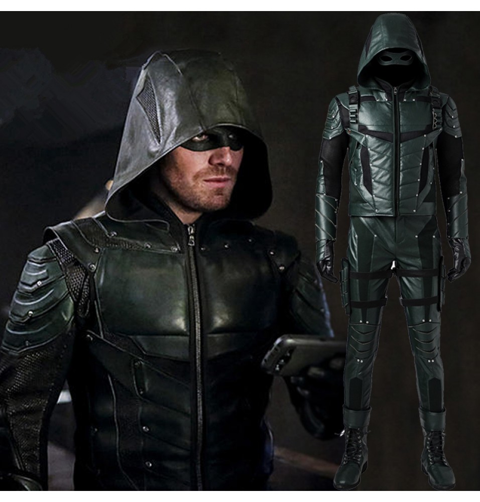 Arrow Season 5 Oliver Queen Arrow Cosplay Costume