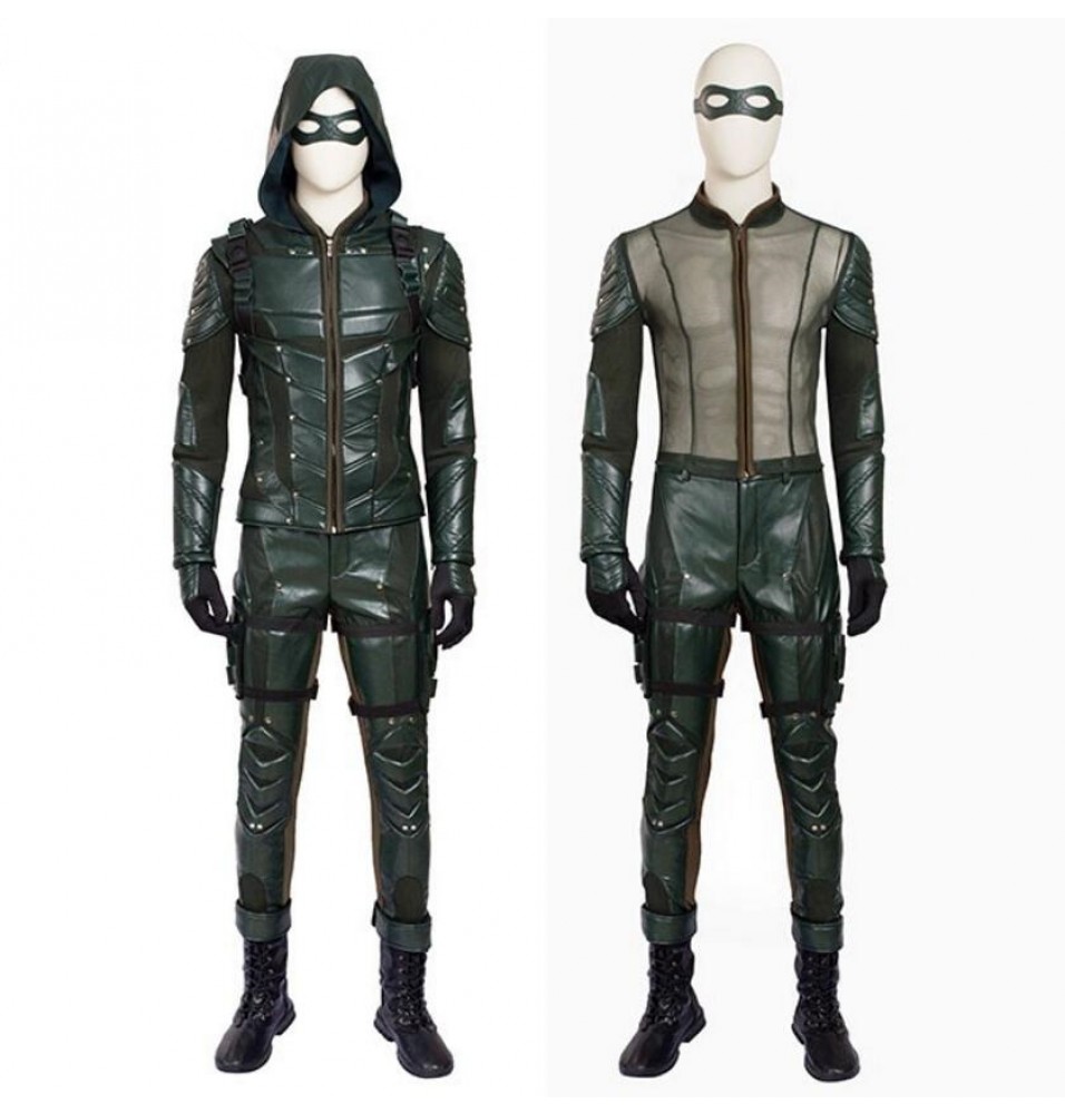 Arrow Season 5 Oliver Queen Cosplay Costume Outfit