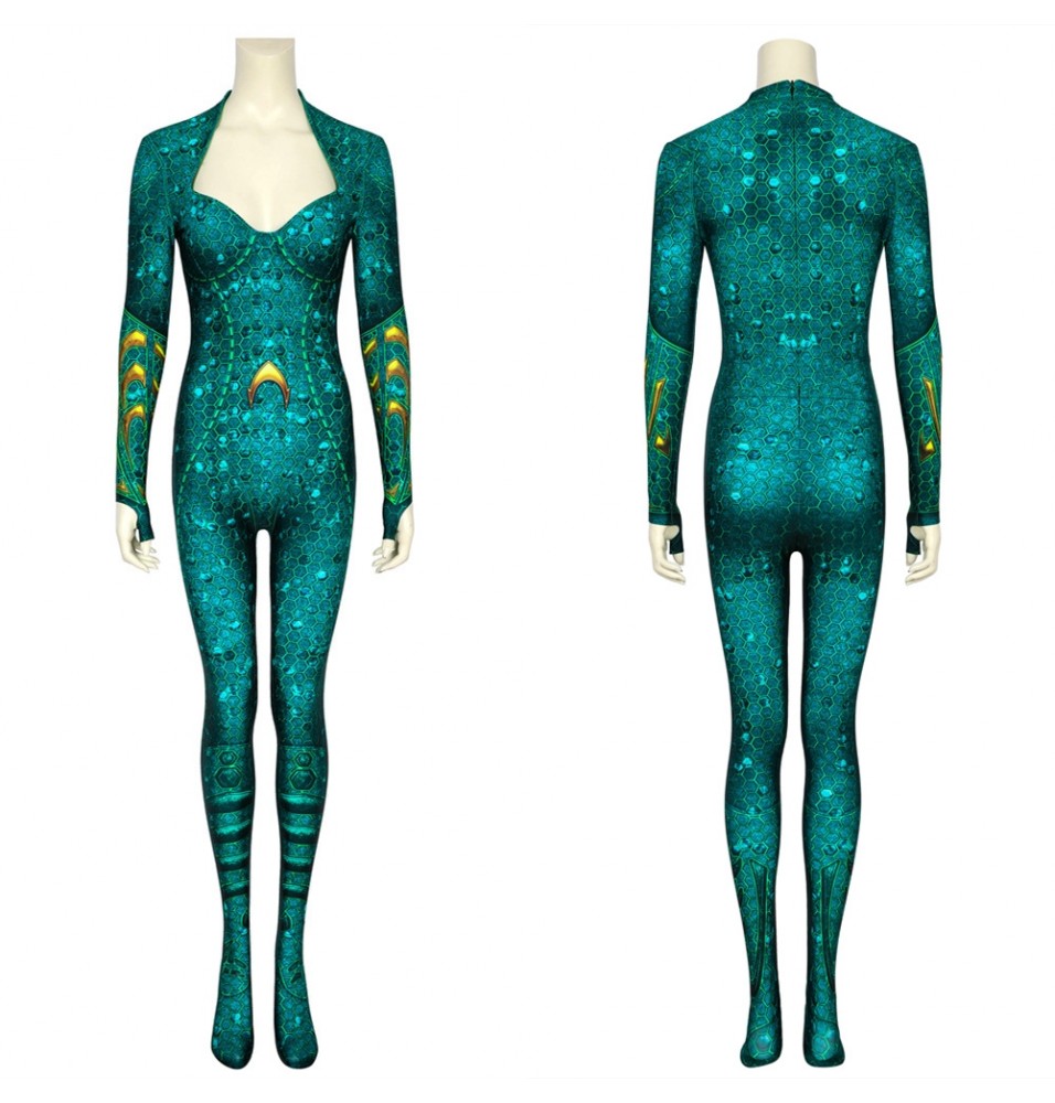 Movie Aquaman Mera 3D Cosplay Jumpsuit