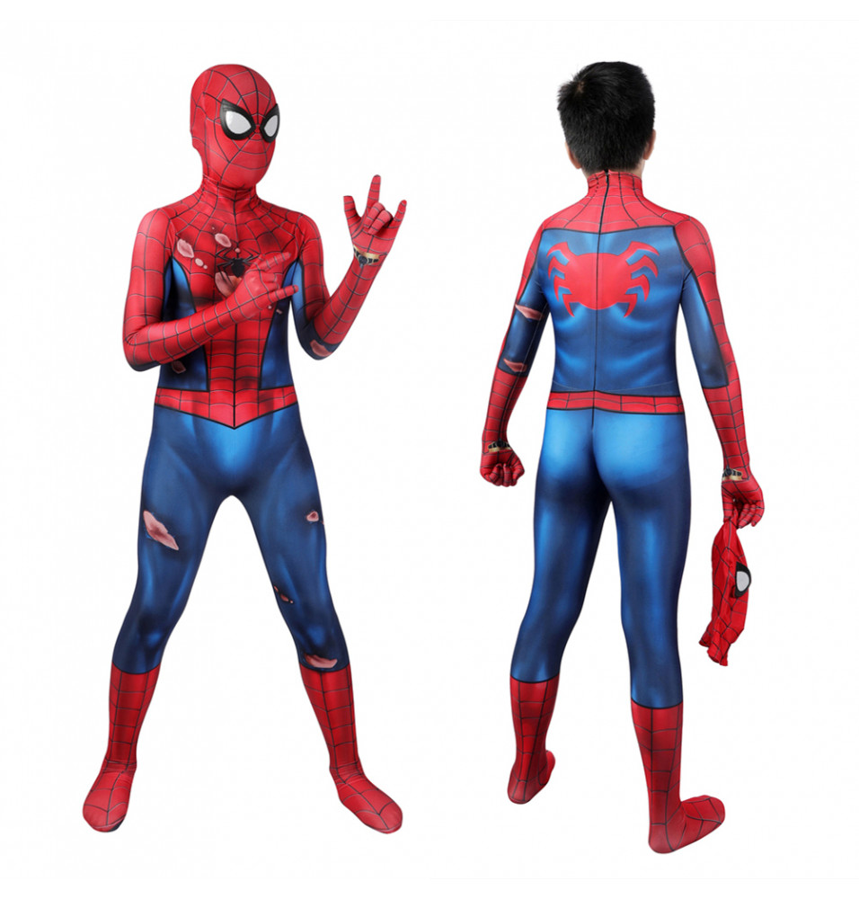 PS5 Marvel's Spider-Man Classic Damaged Suit Kids Jumpsuit