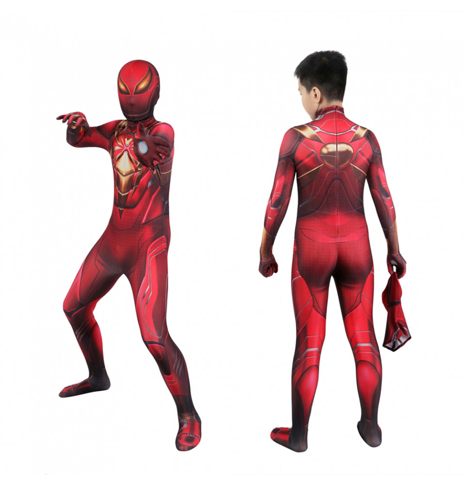 PS5 Marvel's Spider-Man Iron Spider Armor Kids Jumpsuit