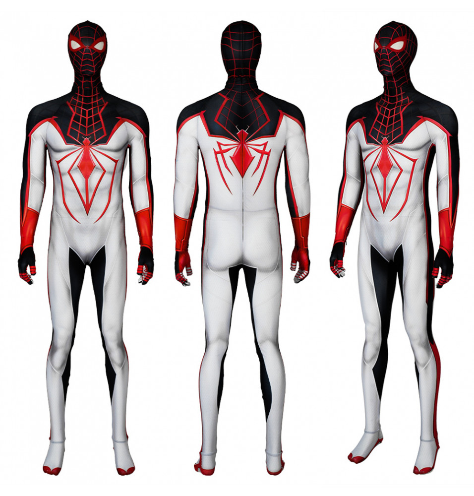 PS5 Spider-Man Miles Morales Cosplay White Jumpsuit