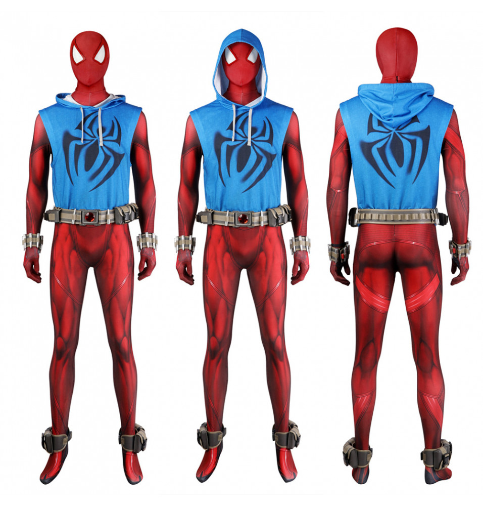 Spider-Man Across The Spider-Verse Scarlet Spider Ben Reilly Jumpsuit