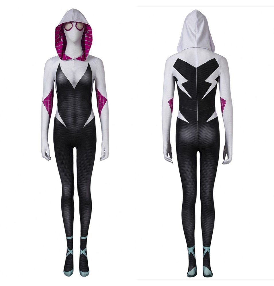 Spider-Man Into The Spider-Verse Gwen Stacy 3D Zentai Jumpsuit