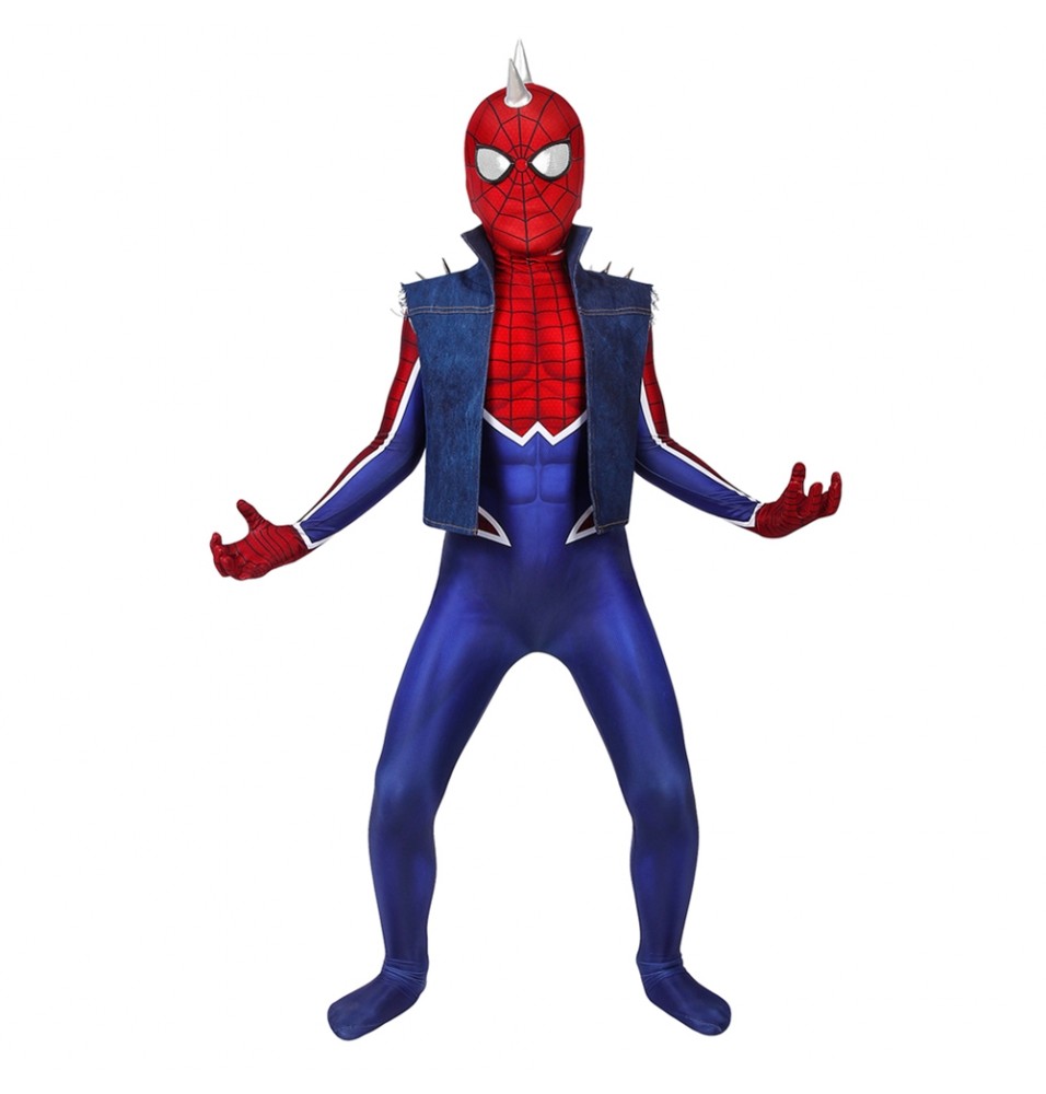 Spider-Man PS4 Spider-Punk Kids 3D Zentai Jumpsuit