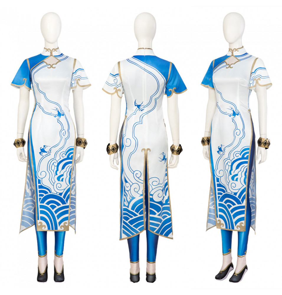 Street Fighter Chun-Li Cosplay Jumpsuit with Cheongsam