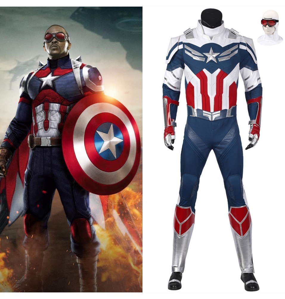 The Falcon and the Winter Soldier New Captain America Cosplay Costume