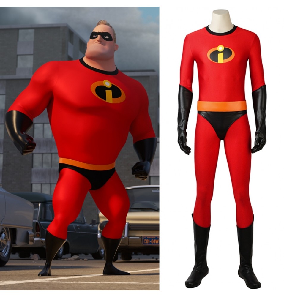 The Incredibles 2 Bob Parr Cosplay Costume Mr Incredible Jumpsuit