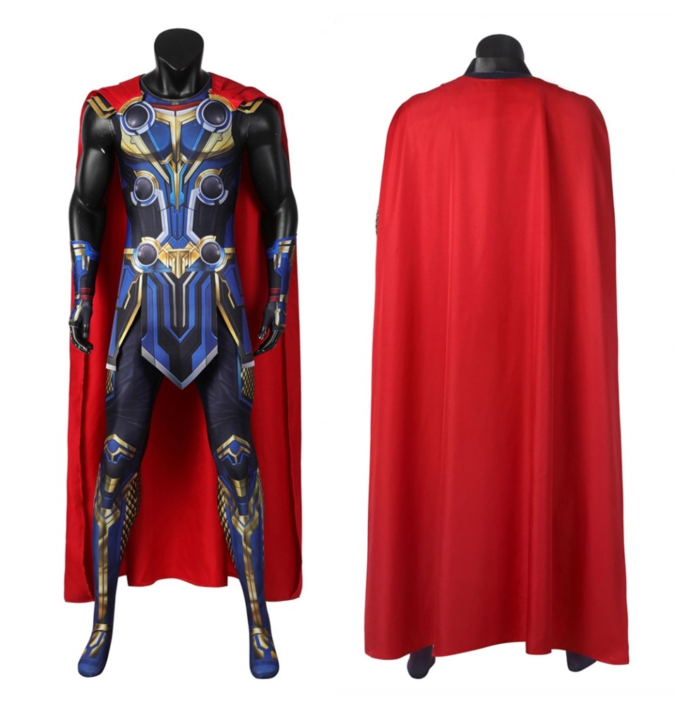 Thor 4 Thor Cosplay Jumpsuit with Cloak