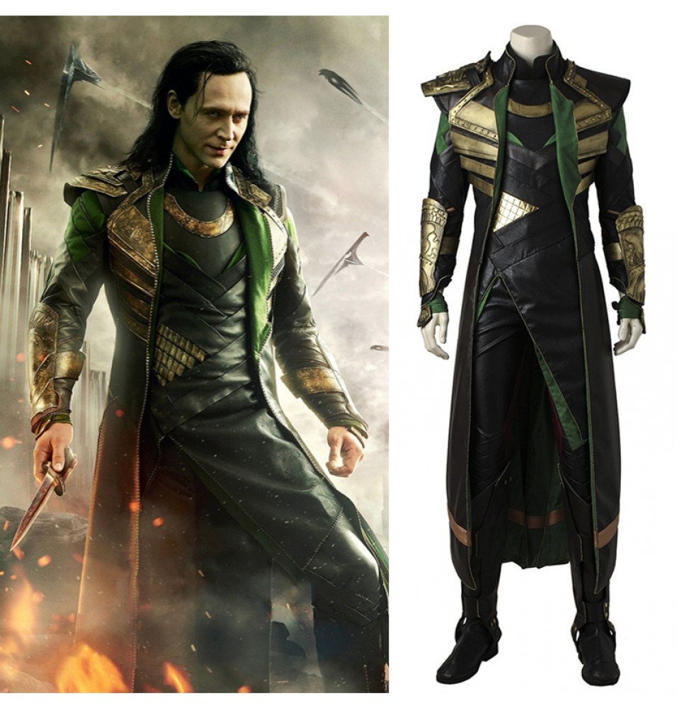 Thor The Dark World Loki Cosplay Costume Deluxe Version