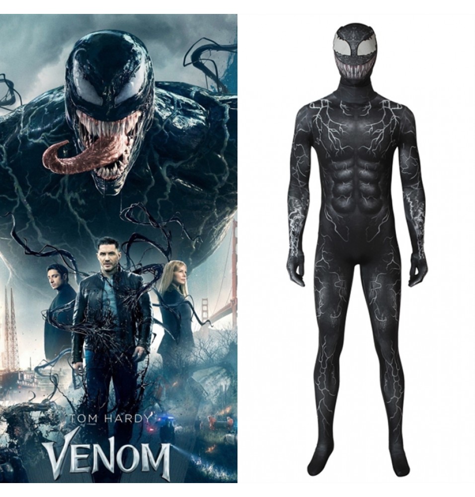 Venom Costume Eddie Brock Cosplay 3D Jumpsuit