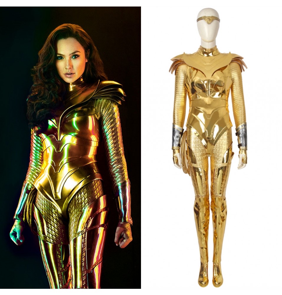 Wonder Woman 1984 Diana Prince Cosplay Costume Golden Suit