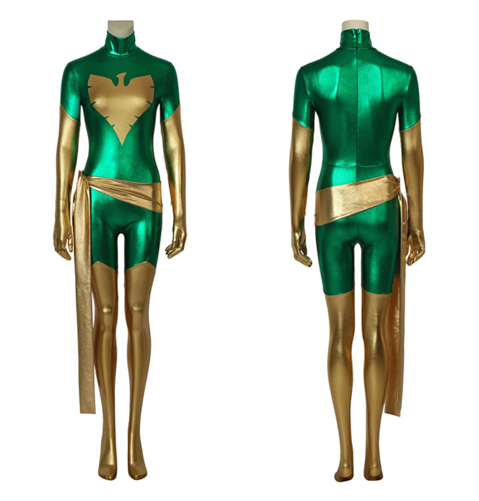 X-Men Green Phoenix Cosplay Jumpsuit